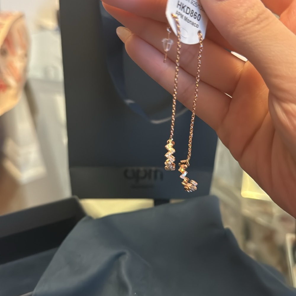 Authentic APM Rose Gold Ear String Set - Picture 6 of 10